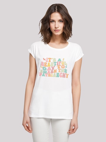 F4NT4STIC Shirt 'Internationaler Frauentag Girl Power Patriarchat' in White: front