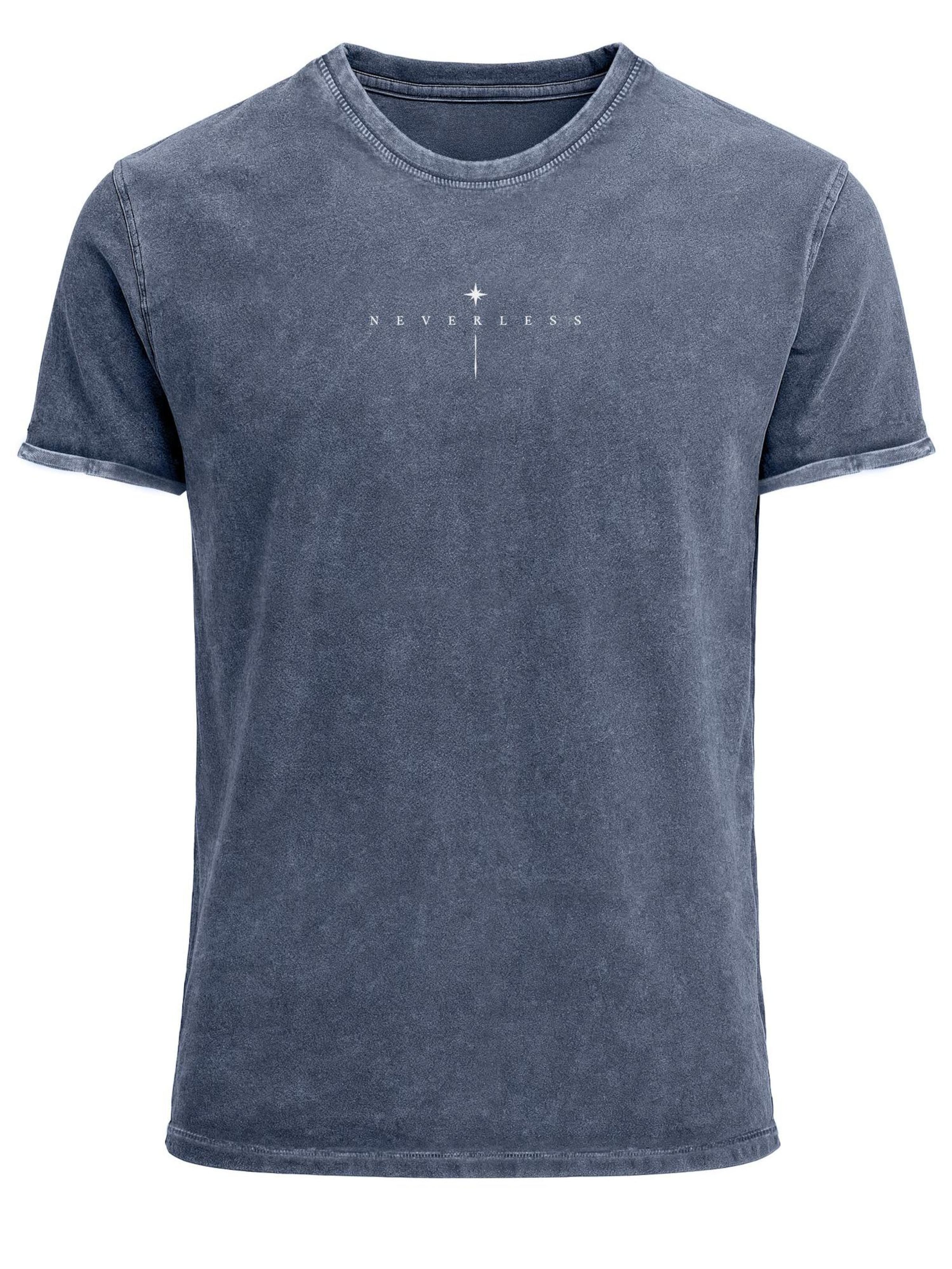 Neverless Shirt 'Spiritual Awareness' in Blue: front