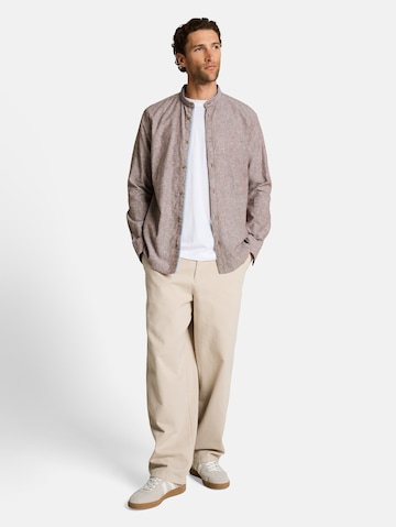 TOM TAILOR Regular Fit Hemd in Braun