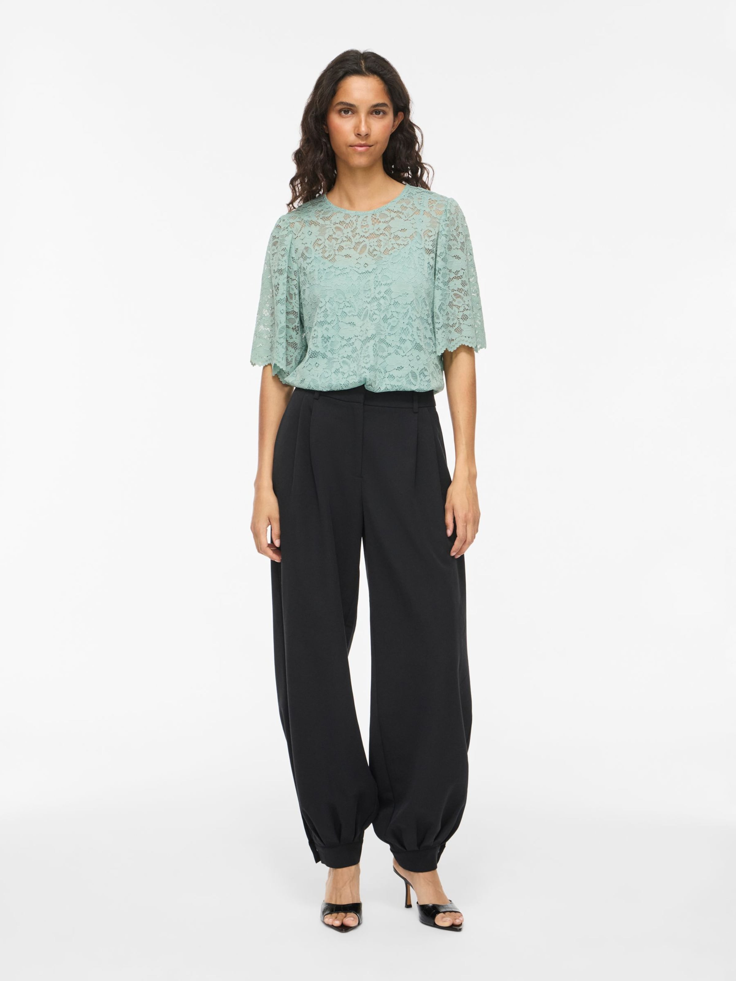 VILA Blouse in Groen: voorkant