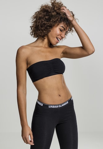 Urban ClassicsBandeau Top - crna boja: prednji dio