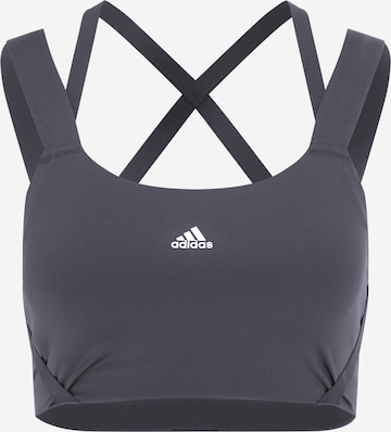 ADIDAS SPORTSWEAR Bustier Sport bh in Grijs: voorkant