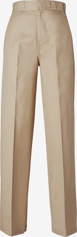 DICKIES Wide leg Pleated Pants 'GROVE' in Beige: front