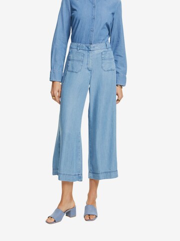 ESPRIT Wide leg Pants in Blue: front