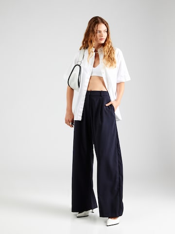 WEEKDAY Wide Leg Hose 'Dara' in Blau