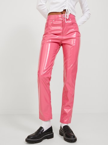 Coupe slim Pantalon 'Berlin' JJXX en rose : devant