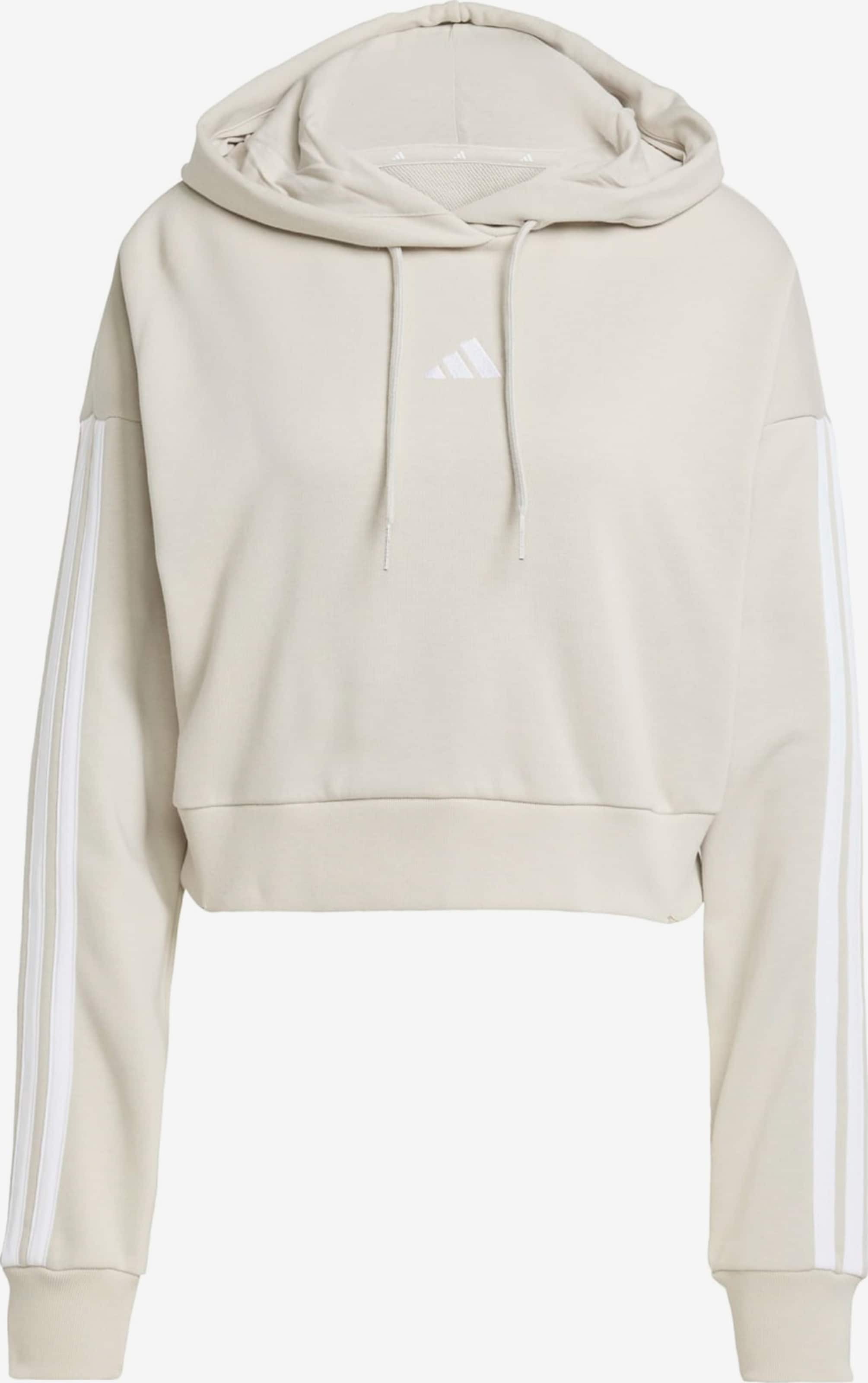 ADIDAS SPORTSWEAR Hanorac sport 'ESSENTIALS 3-STRIPES FRENCH TERRY CROPPED'