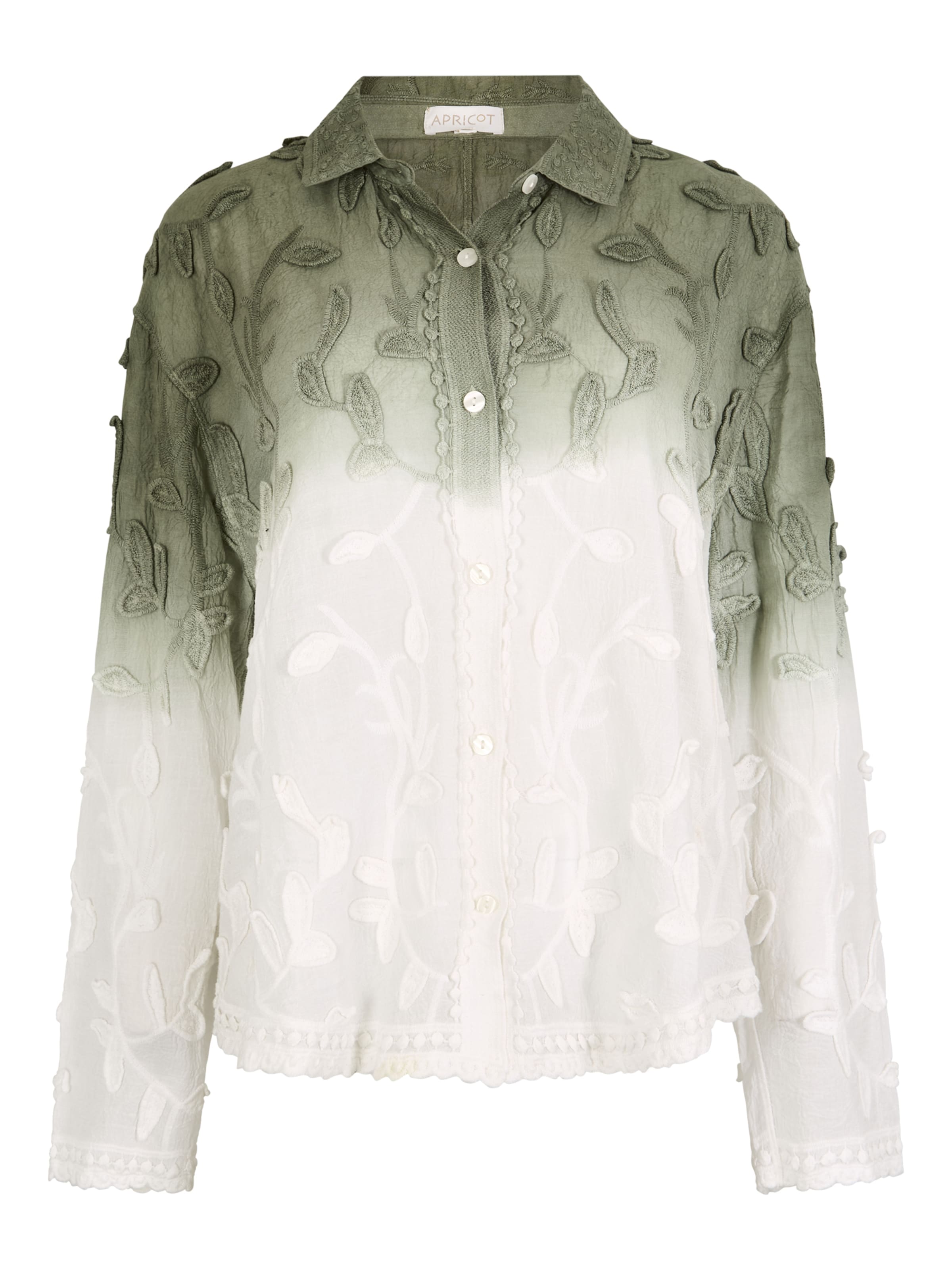 Apricot Blouse in Groen: voorkant