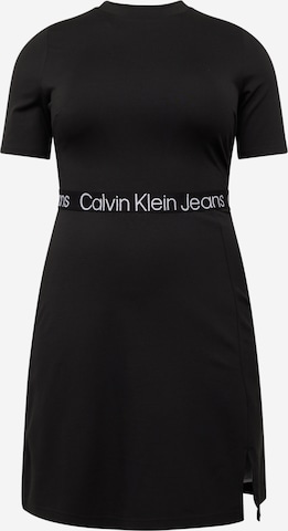 Calvin Klein Jeans Curve Šaty 'MILANO' – černá: přední strana