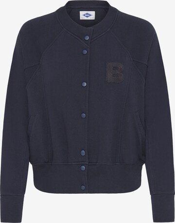 Ball Zip-Up Hoodie 'ALBERTA' in Blue: front