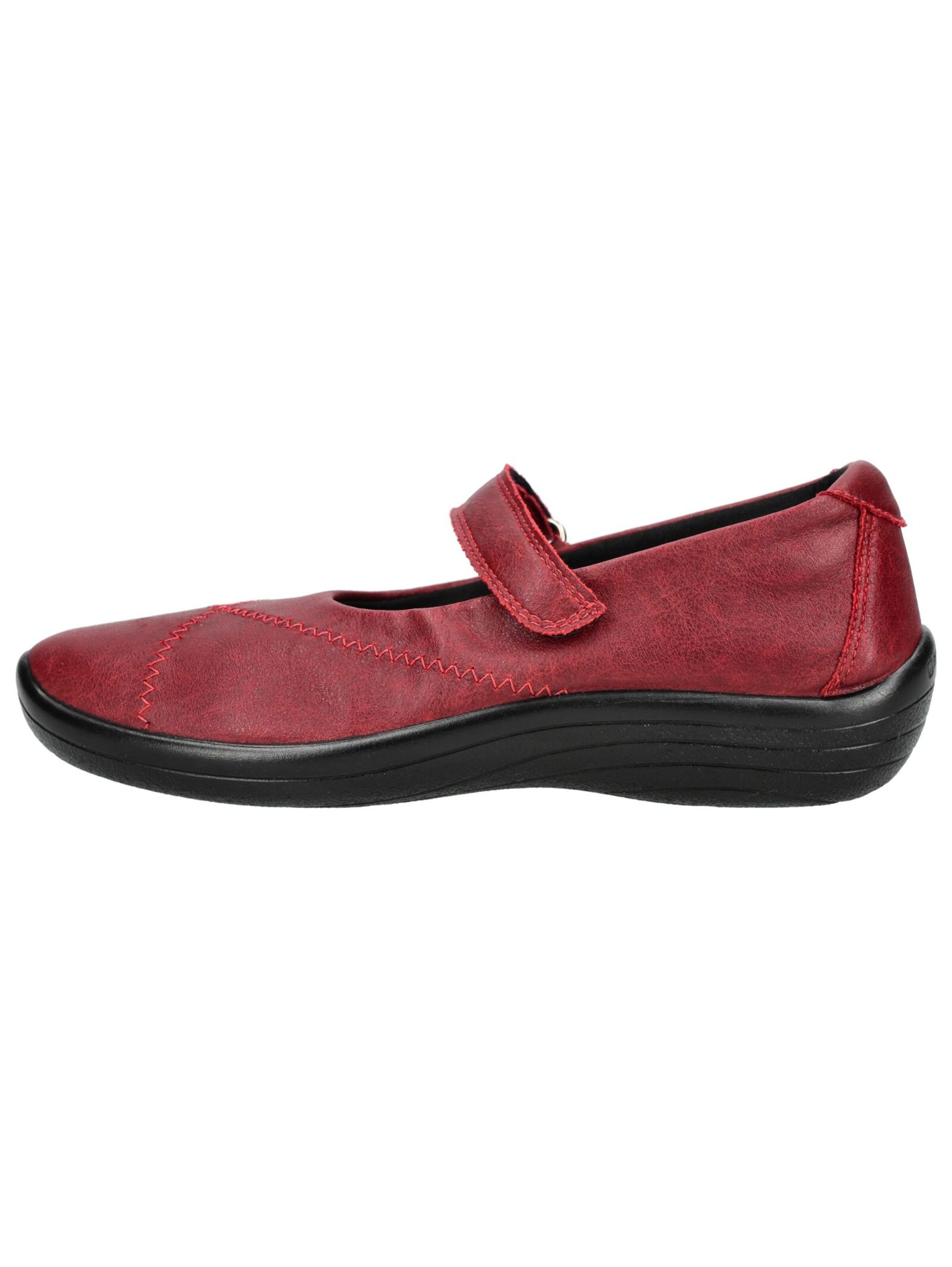 Arcopedico Ballet Flats with Strap in Red