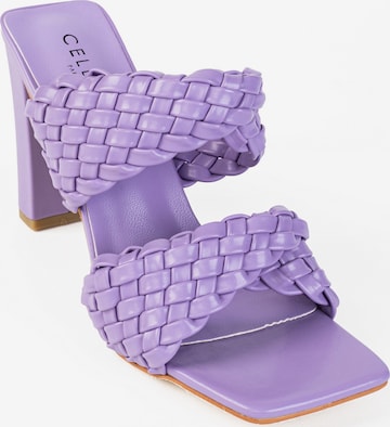 Mule 'Cathie' Celena en violet