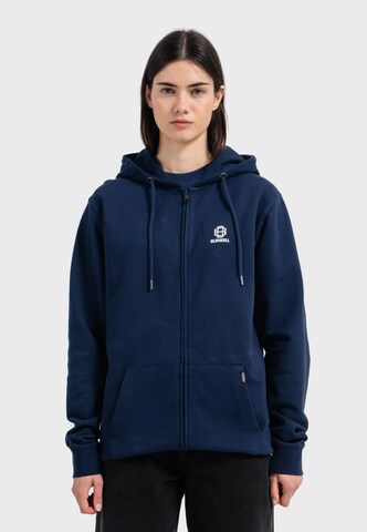 Oldskull Zip-Up Hoodie 'Basic Oldskull 25' in Blue: front