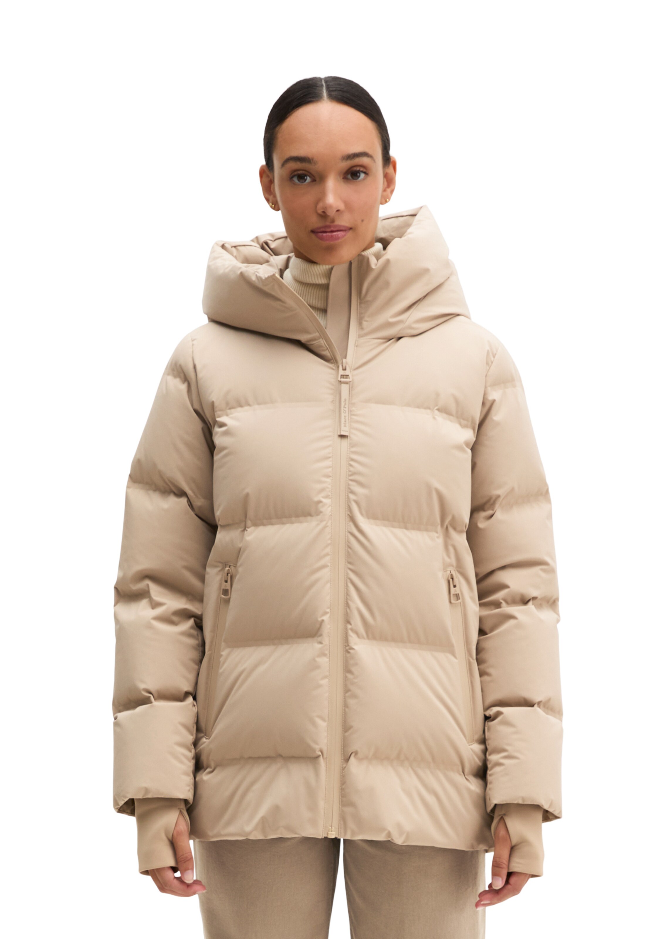 Marc O'Polo Functionele jas in Beige: voorkant