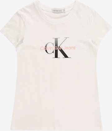 T-Shirt Calvin Klein Jeans en blanc : devant