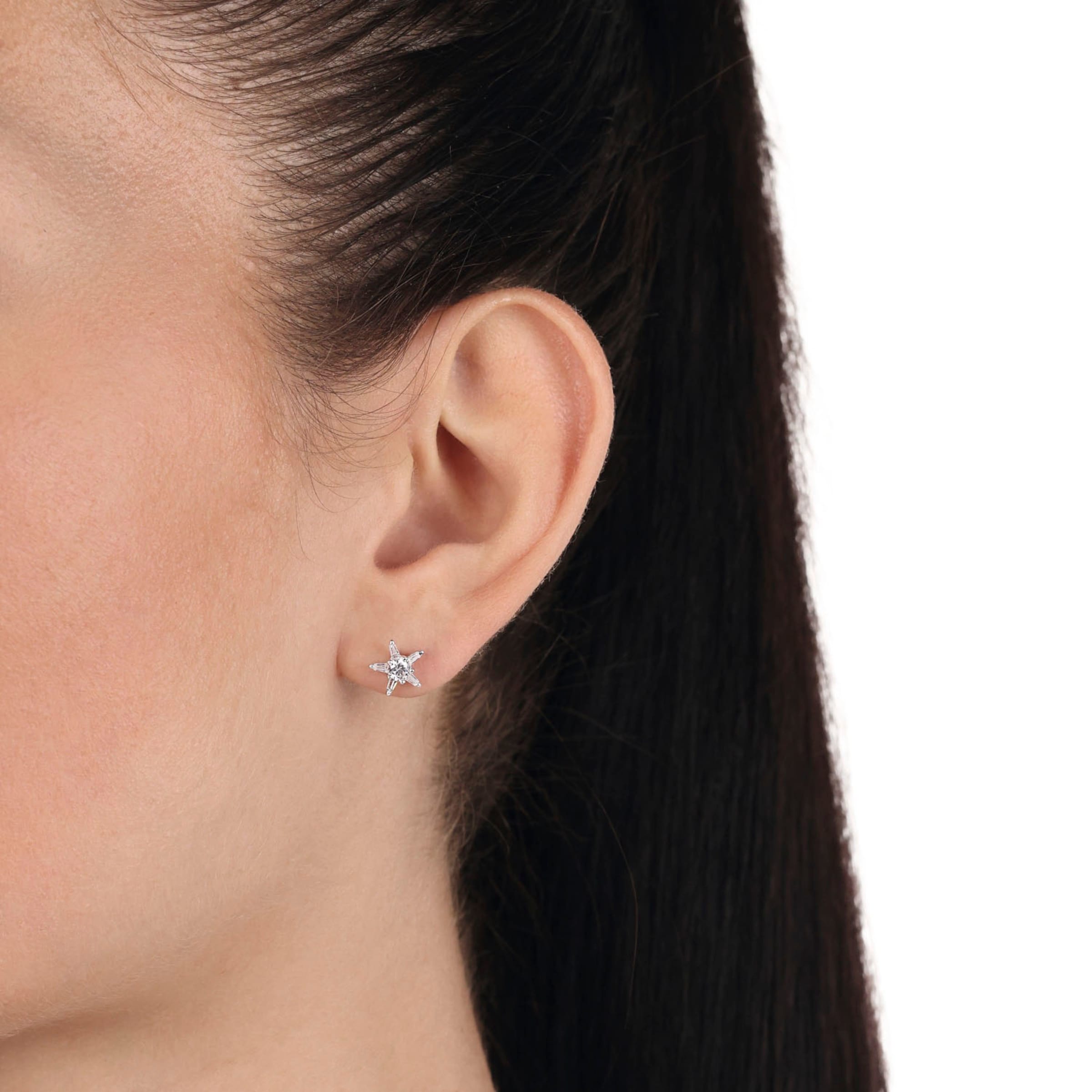 AMOR Earrings in Silver: front