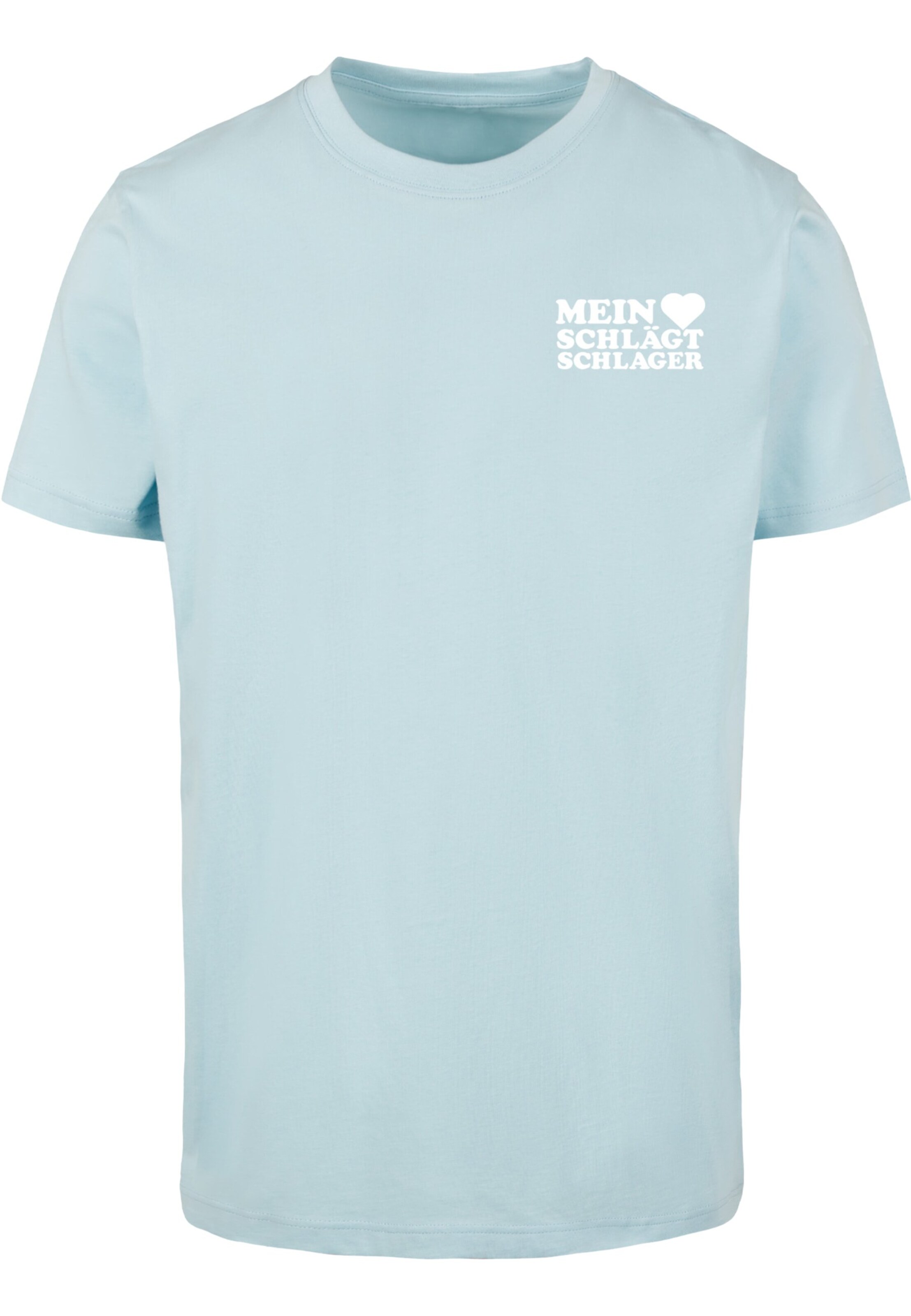 Merchcode T-Shirt 'MHSS' in Blau: Vorderseite