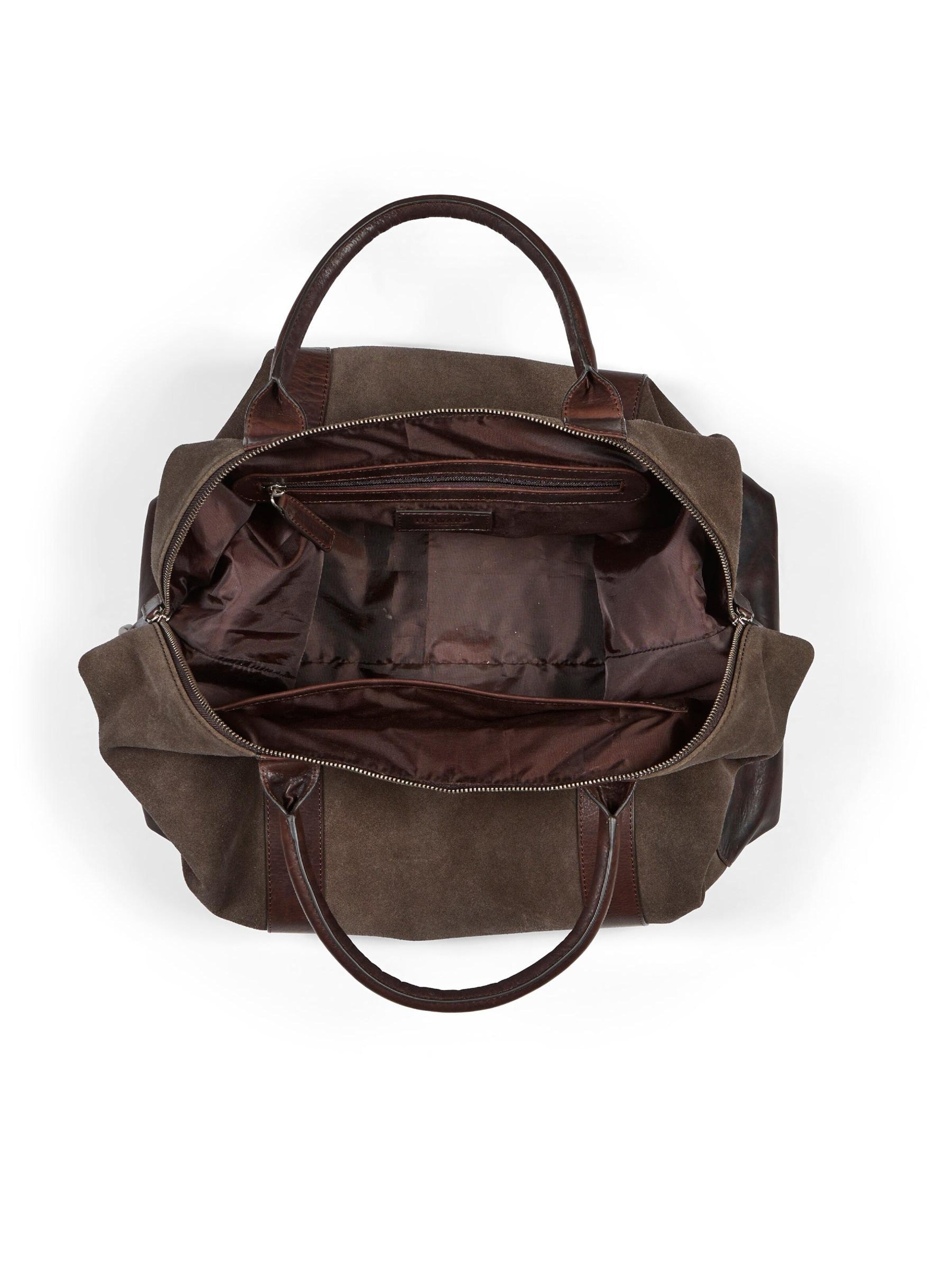 Howard London - Bolsa de fin de semana 'Weekend Bag Steven Suede Brown' en marrón