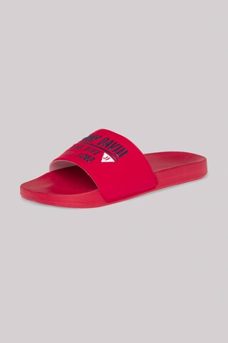 CAMP DAVID Mules 'Beach' in Red: front