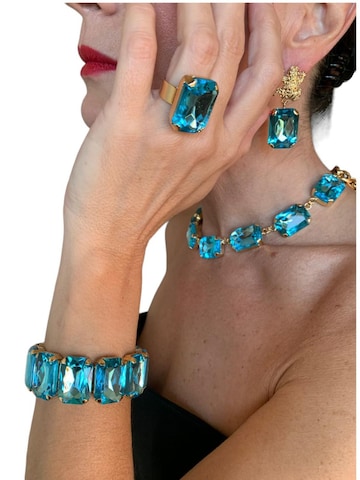Addicted2 Ring 'Celeste anello con cristallo acqua azzurra Swarovski' in Blue