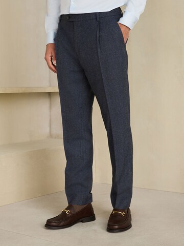 Next Slim fit Pleated Pants in Blue: front
