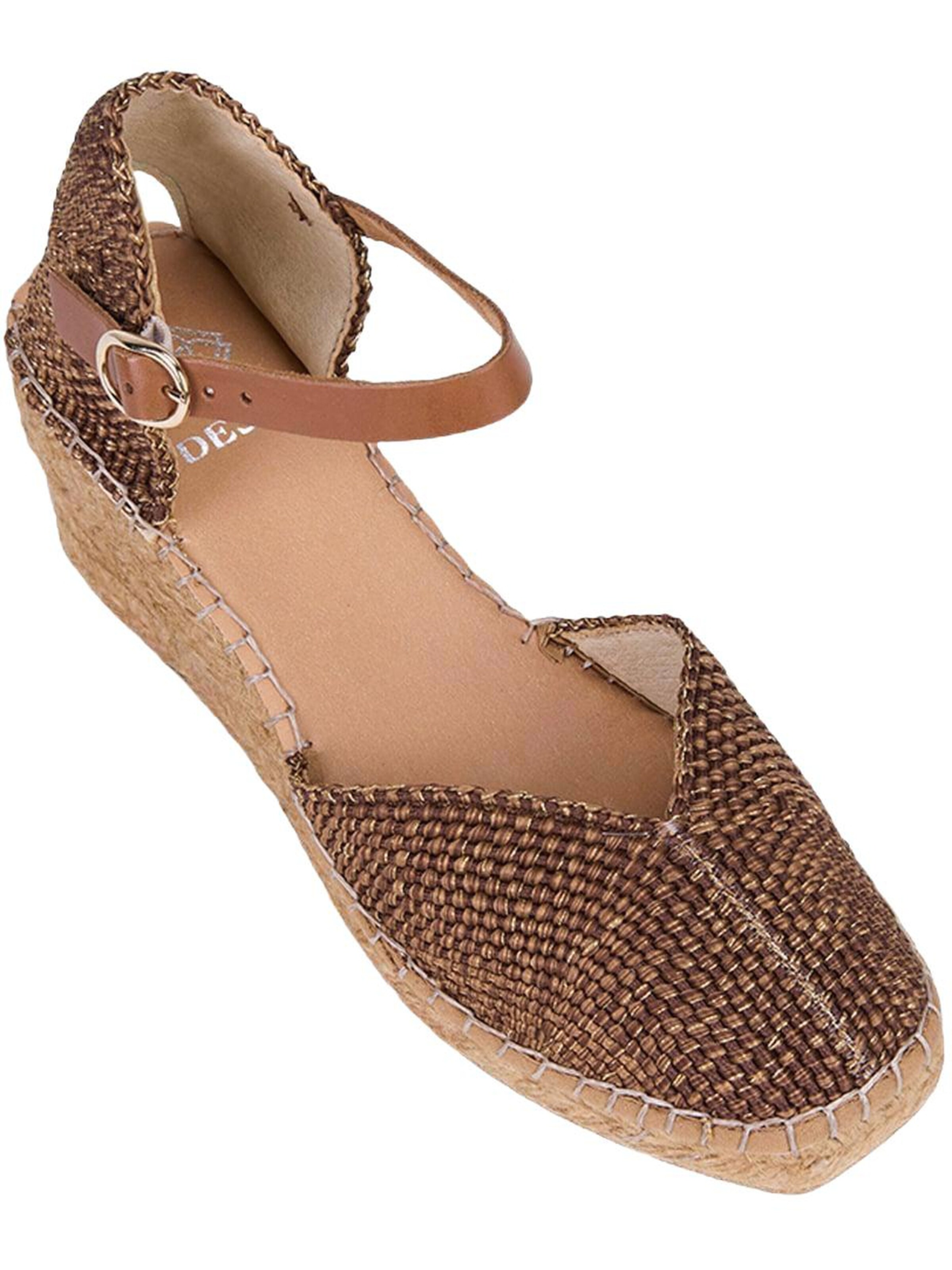 Desa Espadrilles 'Keilabsatz-Slipper' in Gold