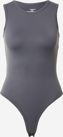 In The Style Shirt Bodysuit 'JOSSA' in Grey: front