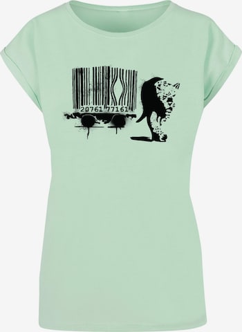 T-shirt 'Brandalised - Barcode Leopard' Merchcode en vert : devant