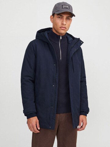 JACK & JONES Overgangsparka 'JJEKEEN' i blå: forside