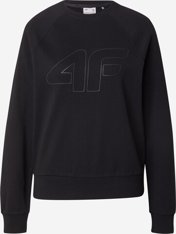 4F Sportief sweatshirt in Zwart: voorkant