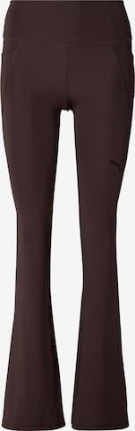 Bootcut Pantalon de sport 'TAD ESSENTIAL' PUMA en marron : devant