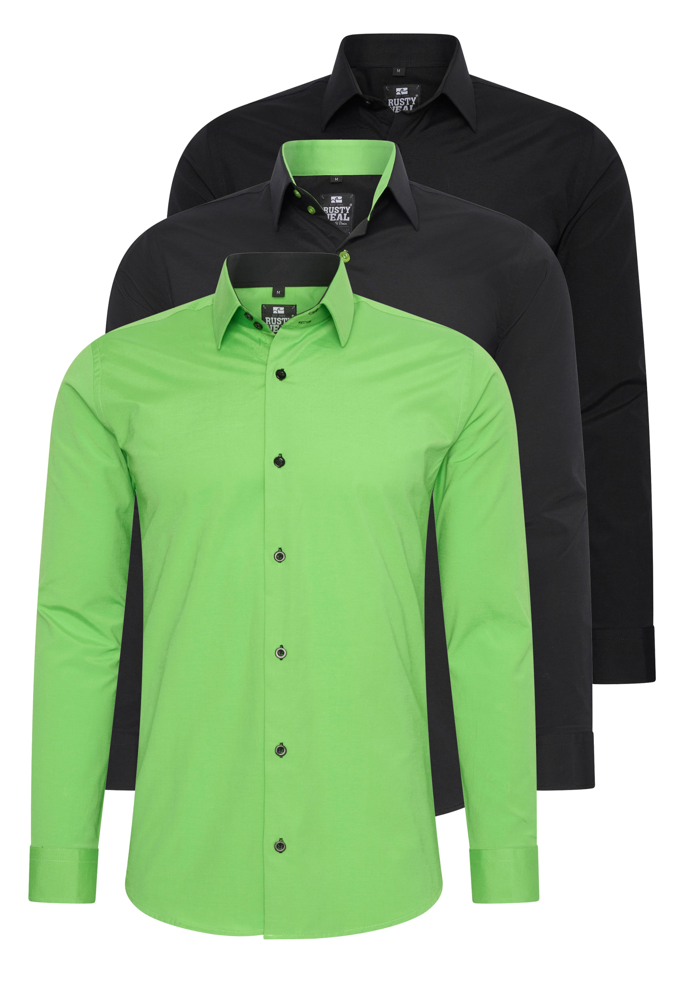 Rusty Neal Slim fit Button Up Shirt in Green: front