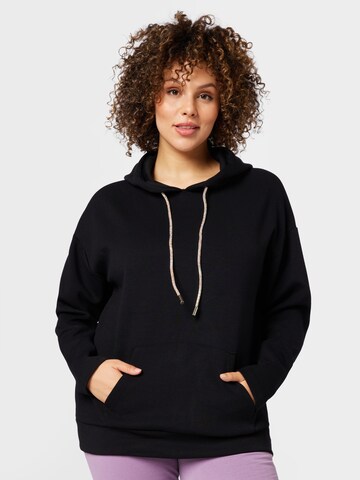 ONLY Curve Sweatshirt 'NEW FANCY' in Schwarz: predná strana