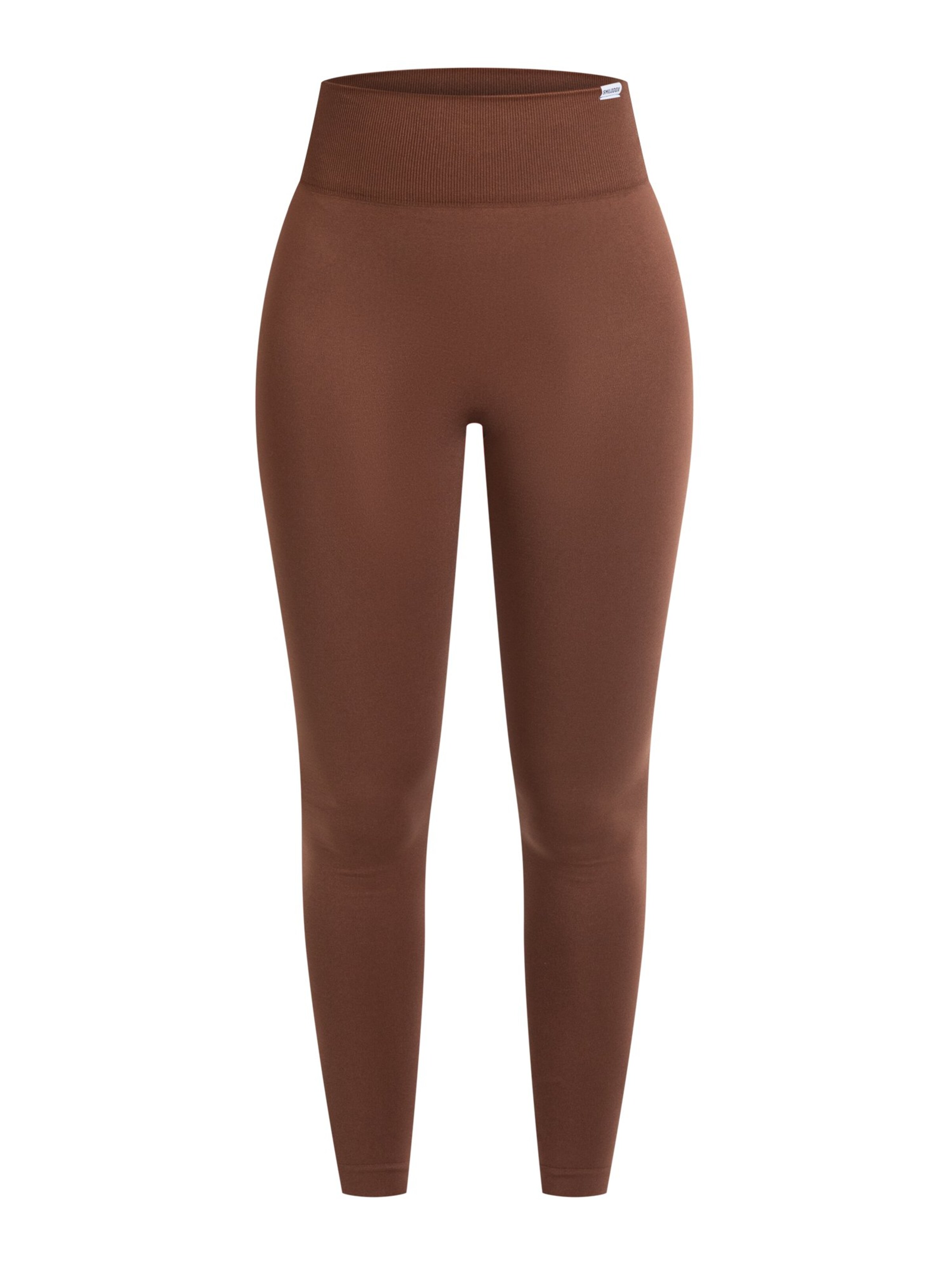 Smilodox Skinny Leggings in Bruin: voorkant