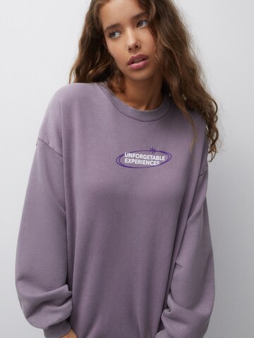 Pull&Bear Sweatshirt in Purple