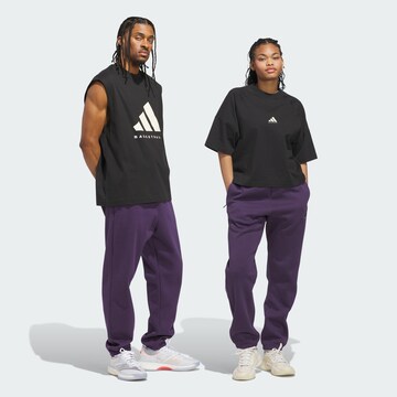 ADIDAS PERFORMANCE - Tapered Pantalón deportivo en lila: frente