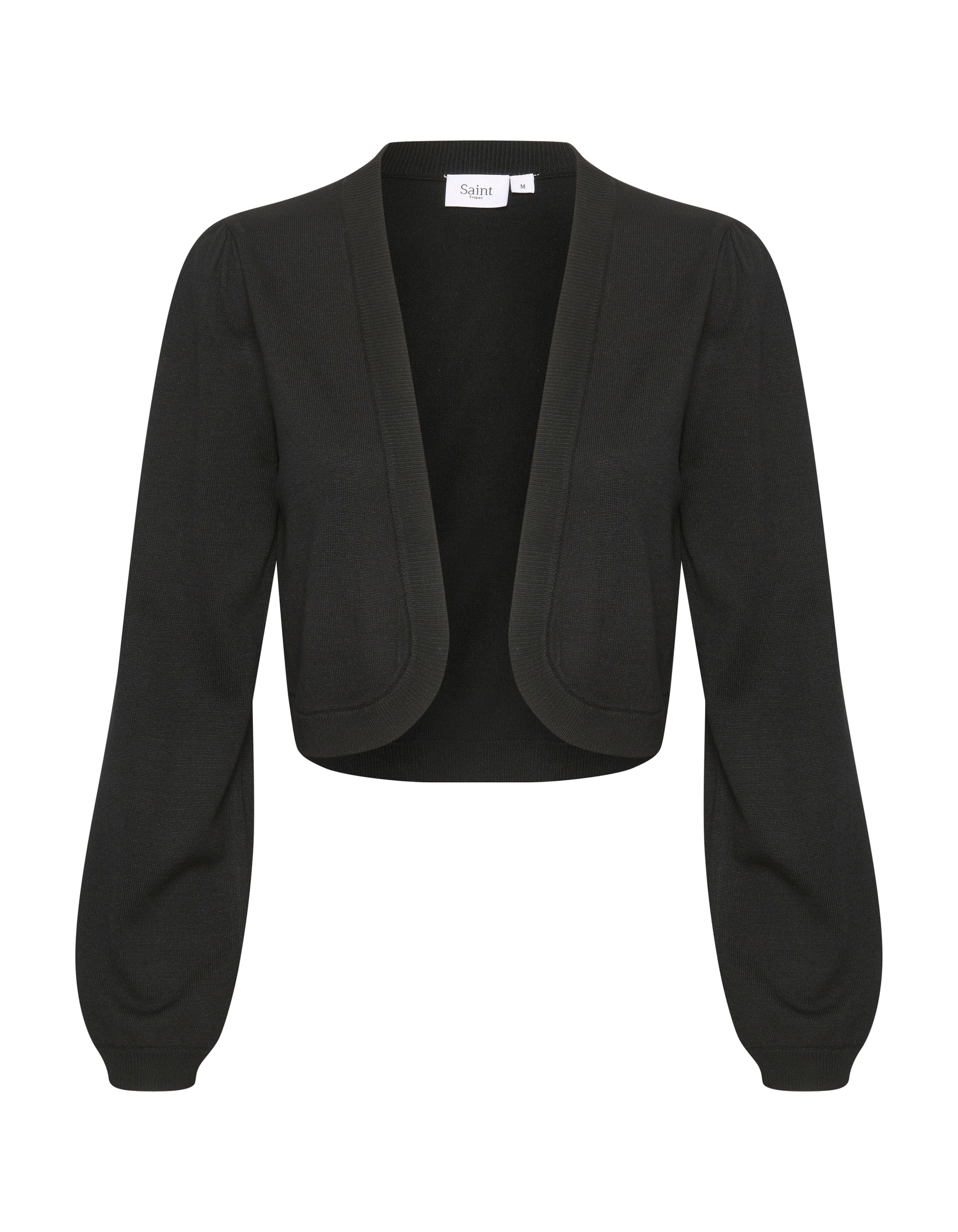 SAINT TROPEZ Strickjacke 'Mila' in Schwarz: Vorderseite