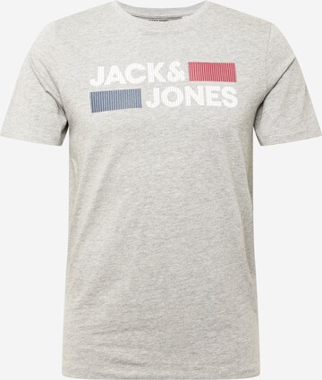 JACK & JONES Shirt 'Corp' in Grijs: voorkant