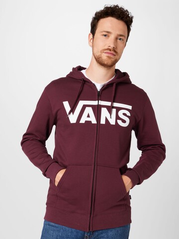 VANS Regular fit Zip-Up Hoodie in Red: front