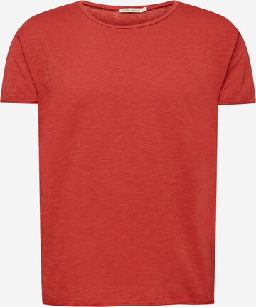 Nudie Jeans Co - Camiseta 'Roger Slub' en rojo: frente