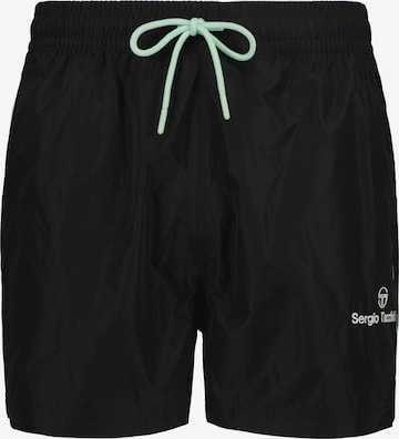 Sergio Tacchini Board Shorts 'Guaceto' in Black: front