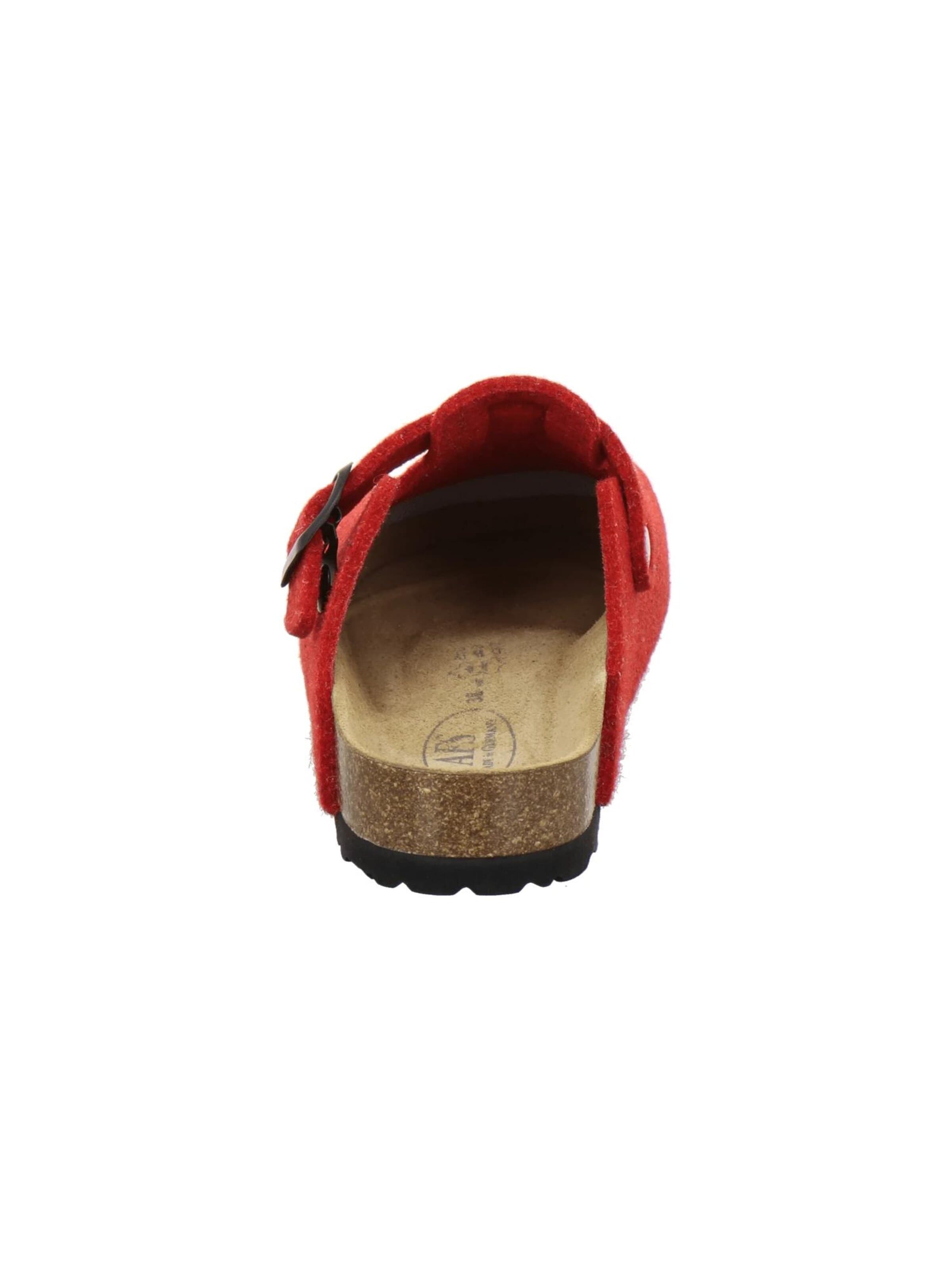 Pantoufle 'Hausschuhe Damen Filz rot' AFS-Schuhe en rouge