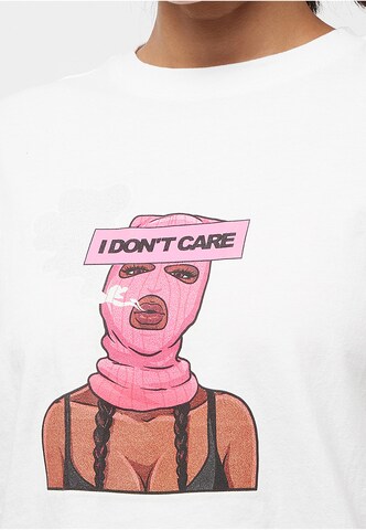 Miss Tee Shirt 'I Don't Care' in White