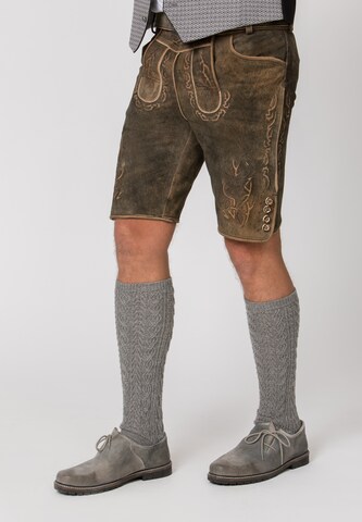 STOCKERPOINT Regular Traditional pants 'Lewis' in Brown: front