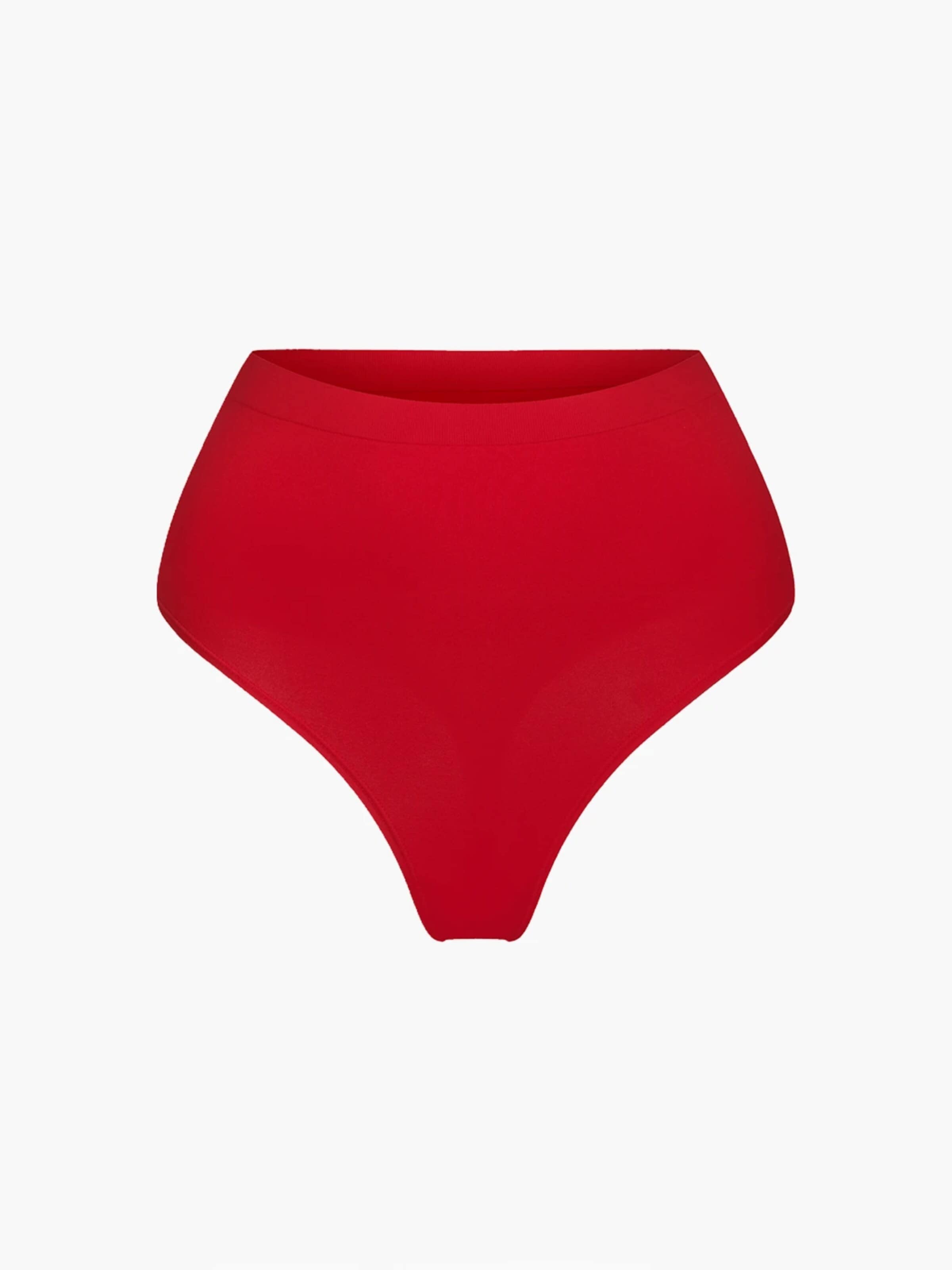 String 'Seamless High-Waist Tanga' di cfab (formerly creamy fabrics) in rosso: frontale