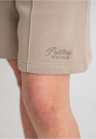 Prohibited Loosefit Shorts 'Hometown' in Grau