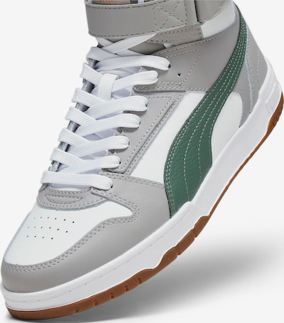 PUMA High-Top Sneakers in Taupe / Green / White, Item view