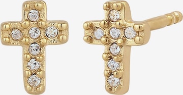 ELLI Ohrringe 'Kreuz' in Gold: Vorderseite