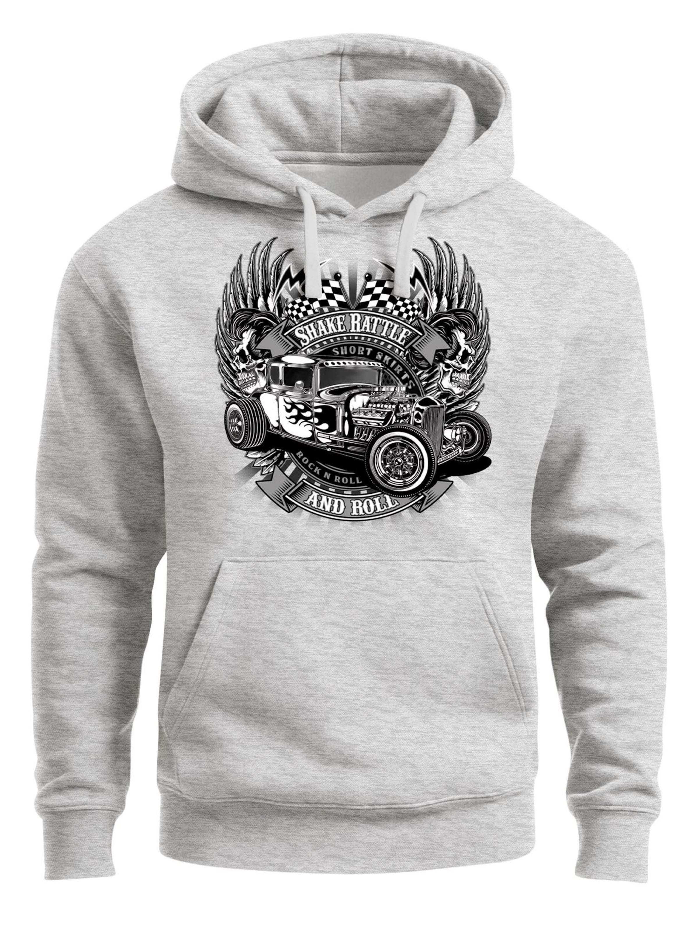 Neverless Sweatshirt 'Hot Rod' in Grey: front