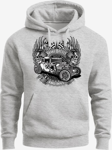 Neverless Sweatshirt 'Hot Rod' in Grau: Vorderseite